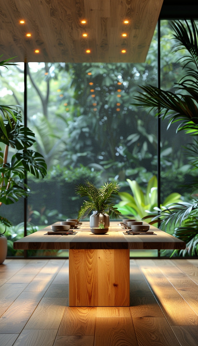 Clean Lines With Modern Vibes – Solid Wood Table