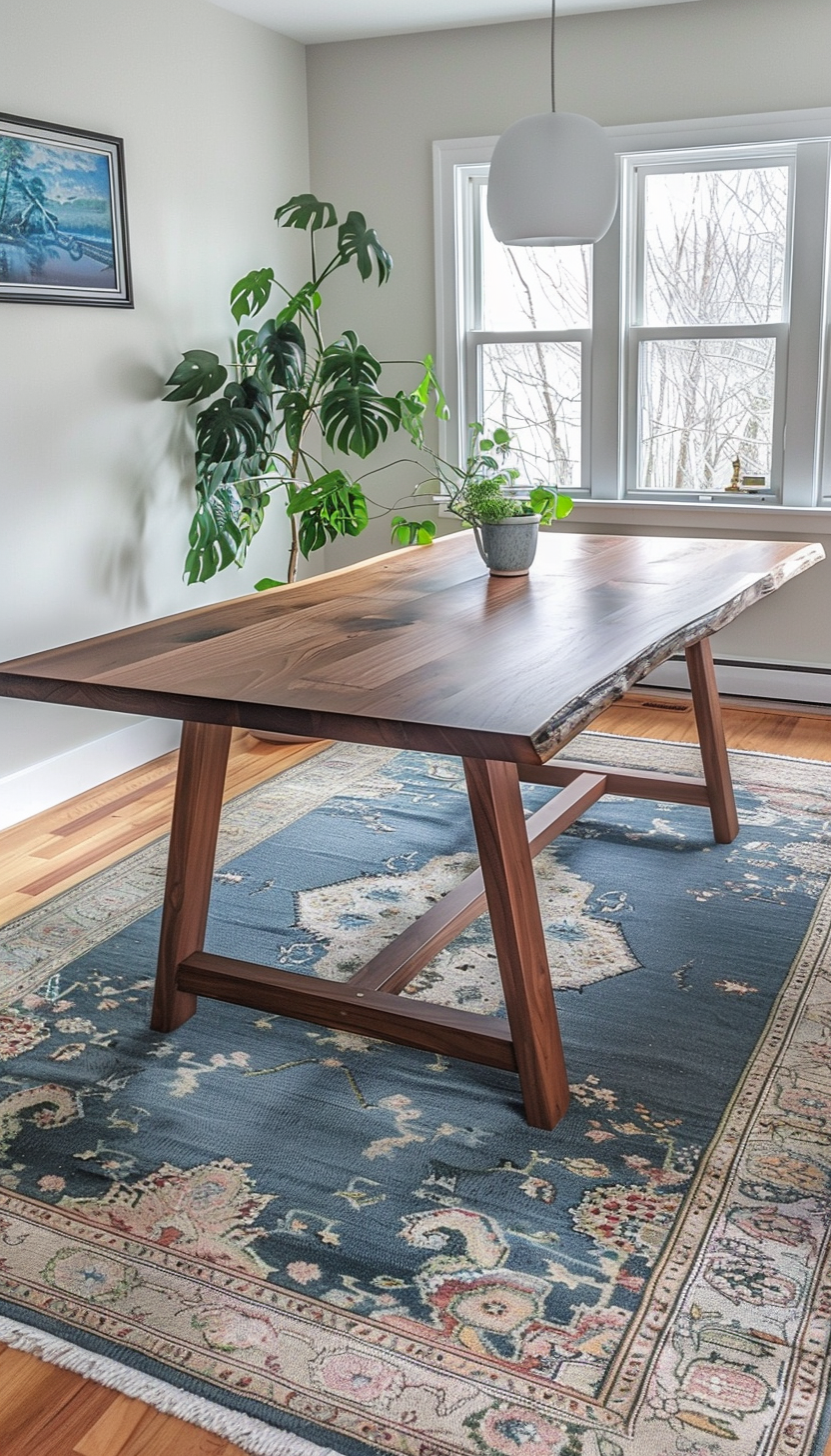 Walnut Live Edge Dining Table