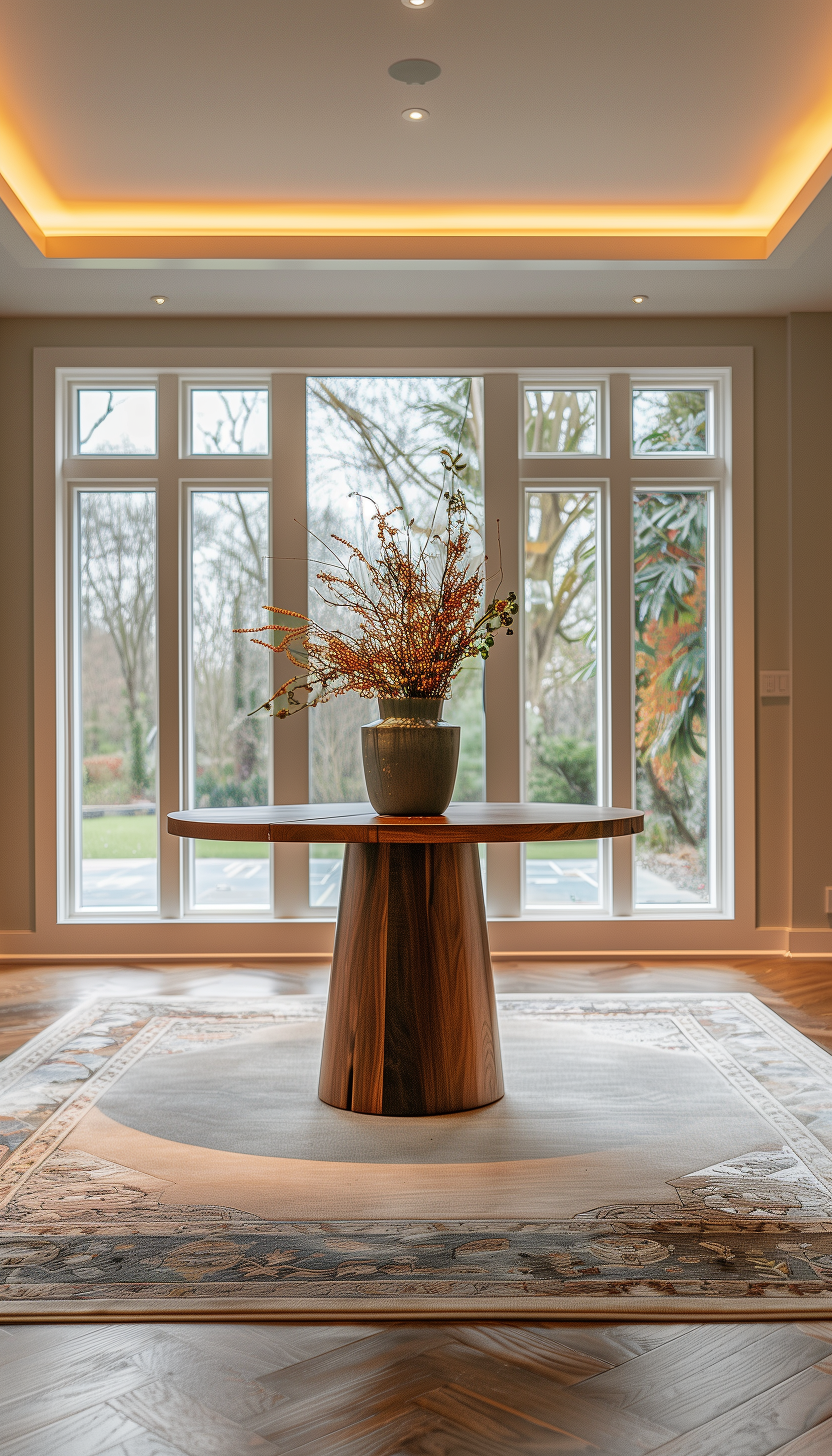 Conical Base Solid Wood Table