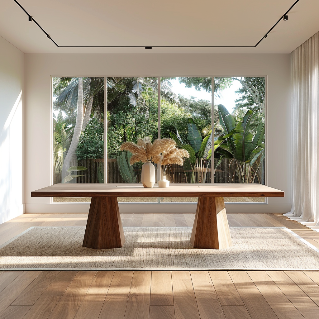 Double Hexagon Pedestal Table