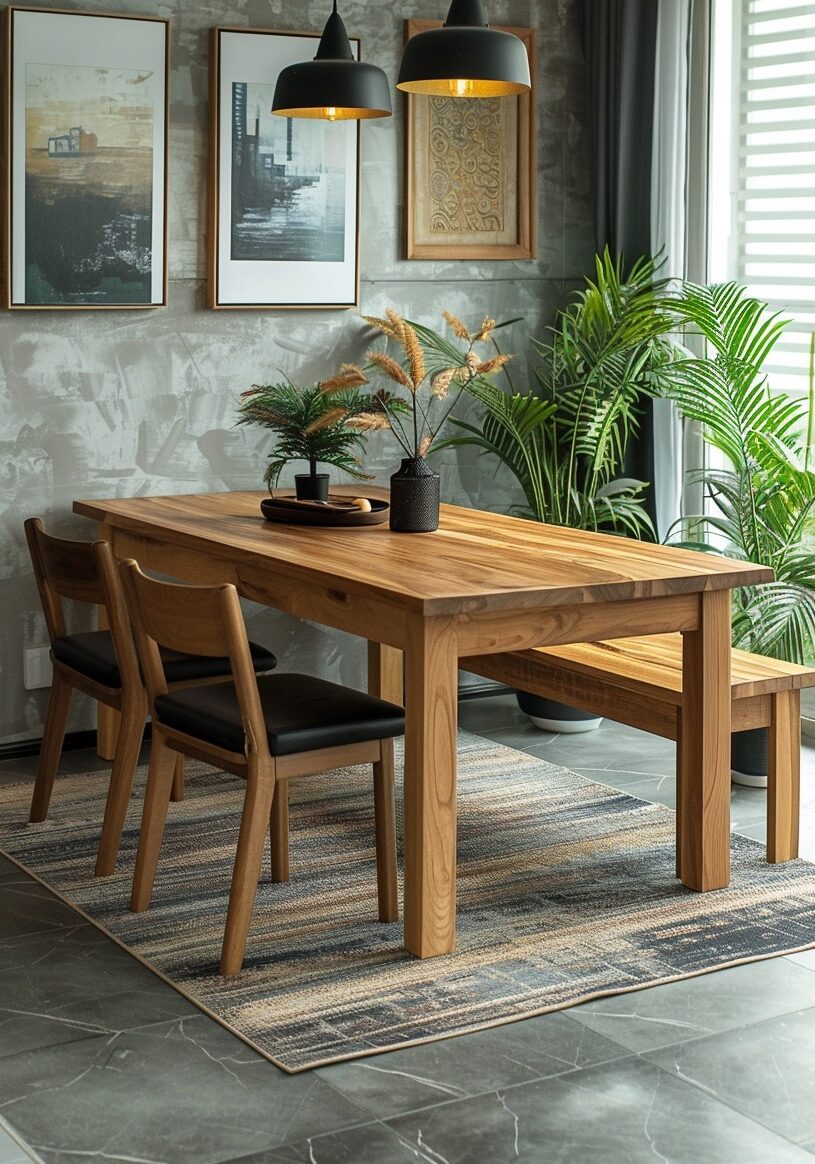 Simplistic Farmhouse Style Dining Table – #WT10010