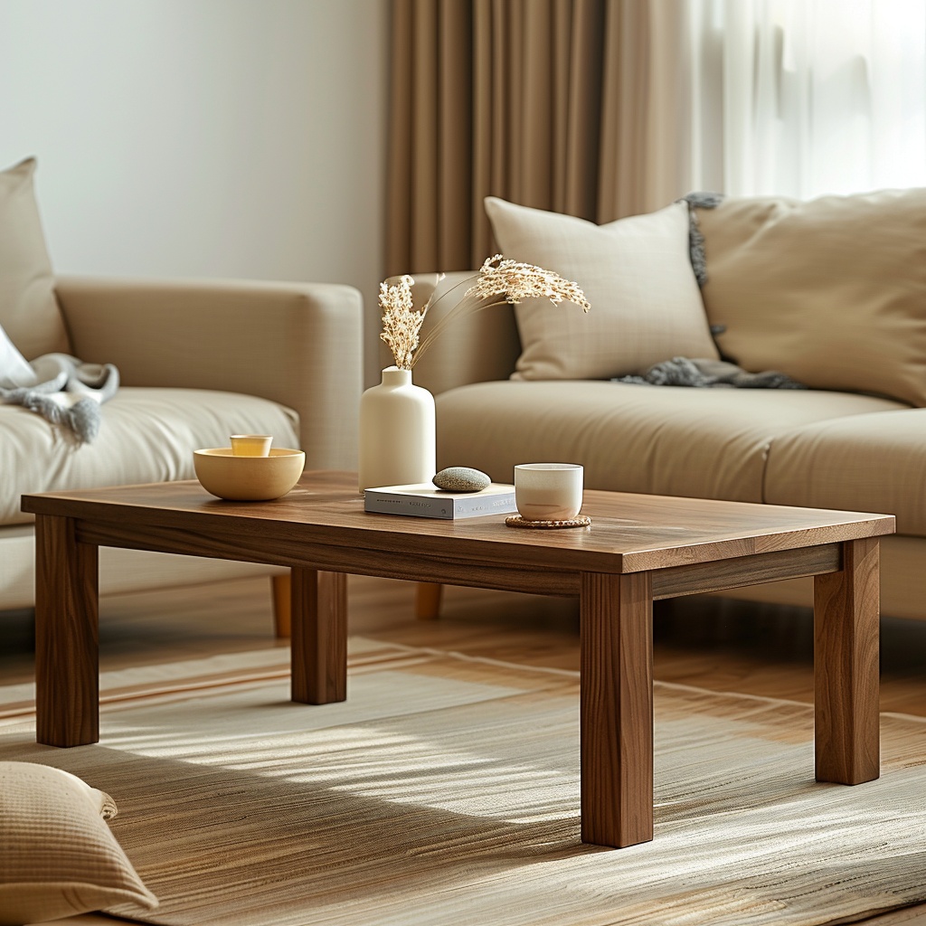 Simple Solid Wood Coffee Table