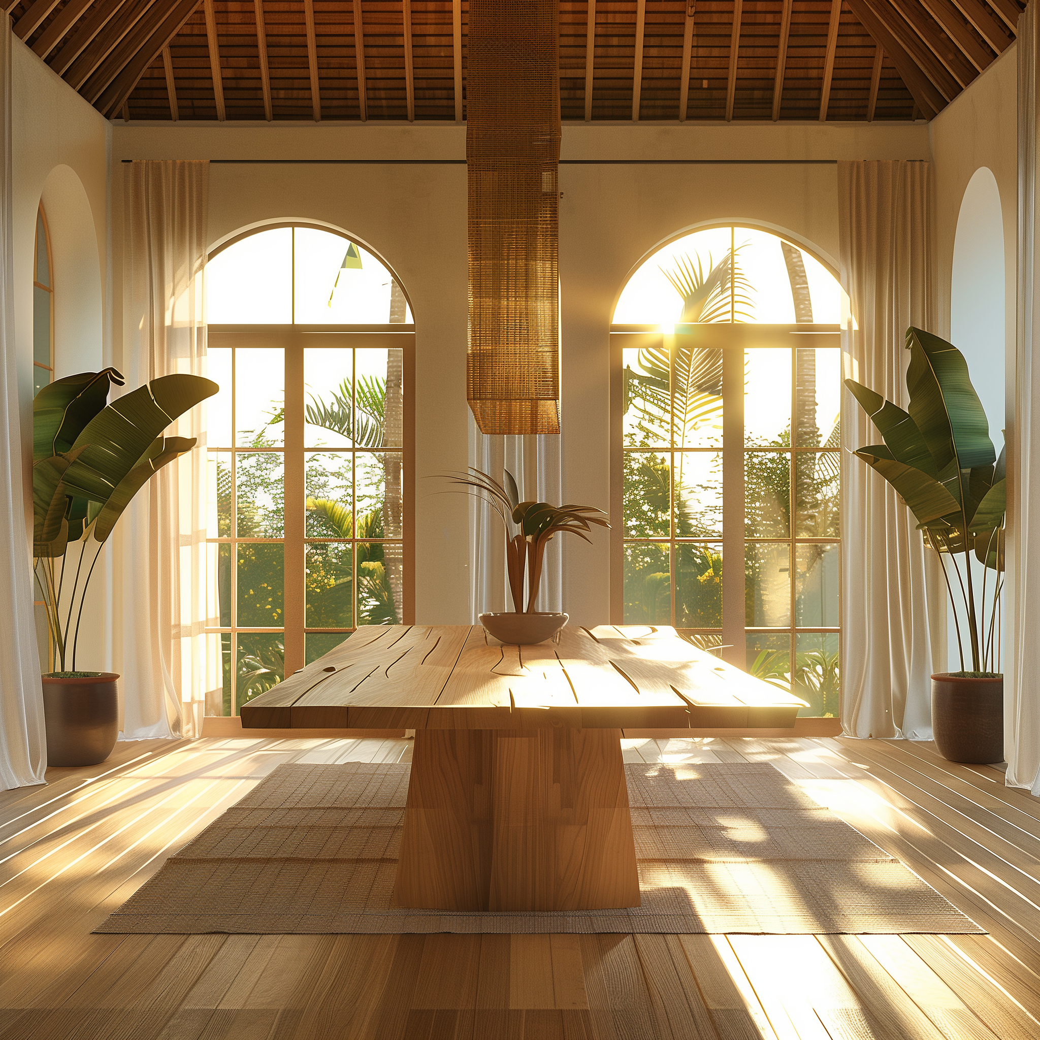 Large Solid Wood Table – Minimalist Design