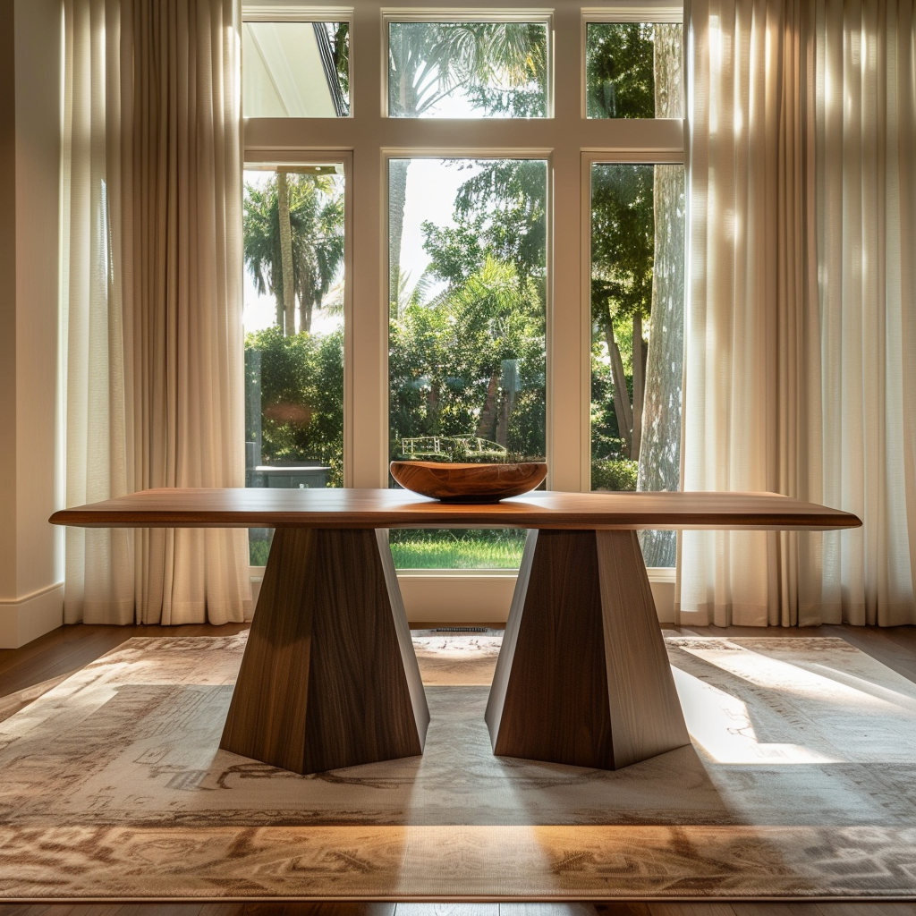 Double Hexagon Base Dining Table
