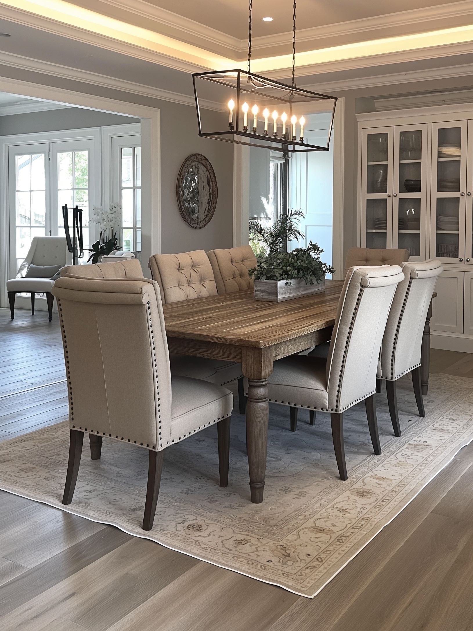 Sophisticated Farmhouse Turned Leg Table – #WT10013