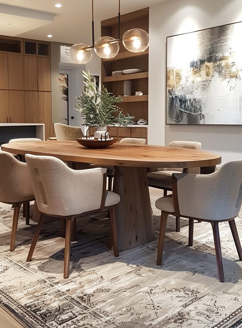 Oval Table With Tapered Ellipse Legs – #WT10019