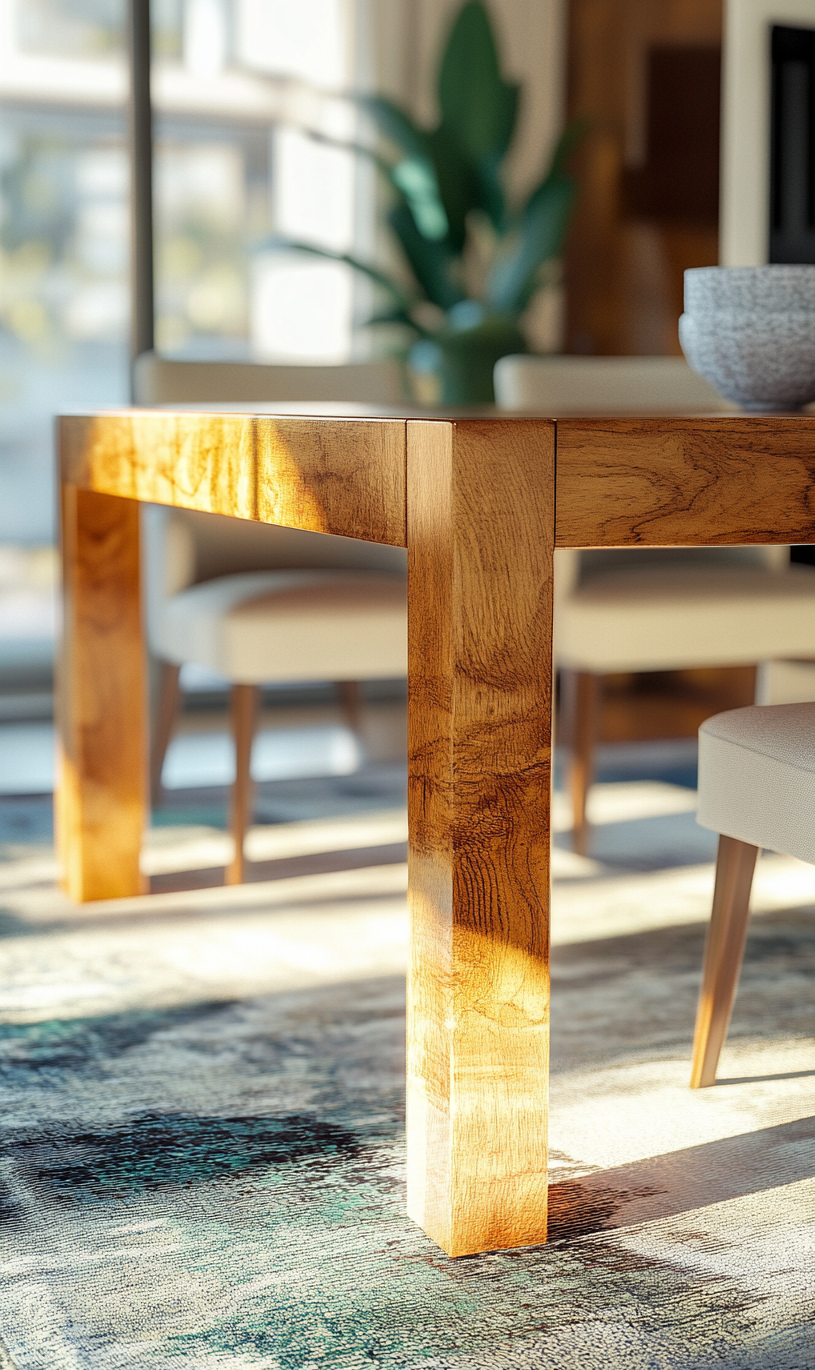 Exquisite Simplicity – Figured Ash Dining Table